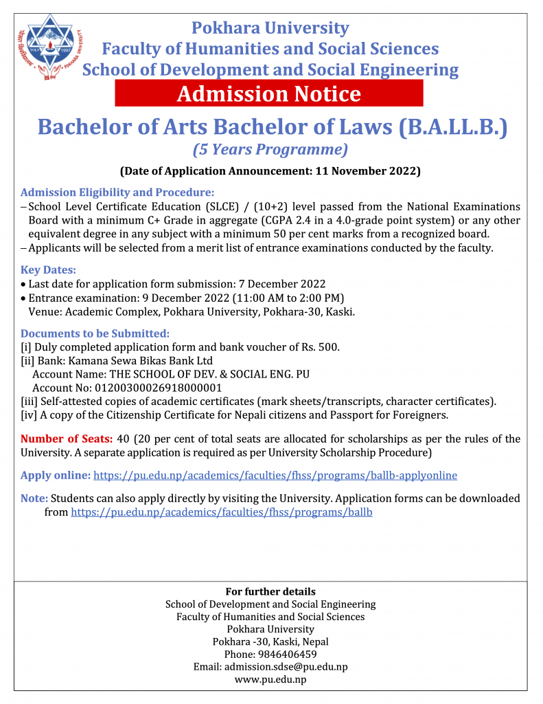 Bachelor Of Arts Bachelor Of Laws (B.A.LL.B.) Program – An Official ...